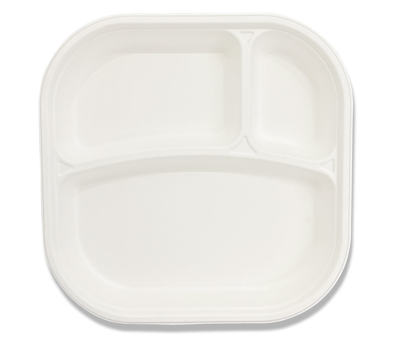 10 inch Square - 3 Compartment plate